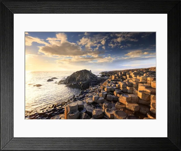 Framed Print : Europe, Northern Ireland, Giants Causeway at sunset Framed Print : Europe, Northern Ireland, Giants Causeway at sunset