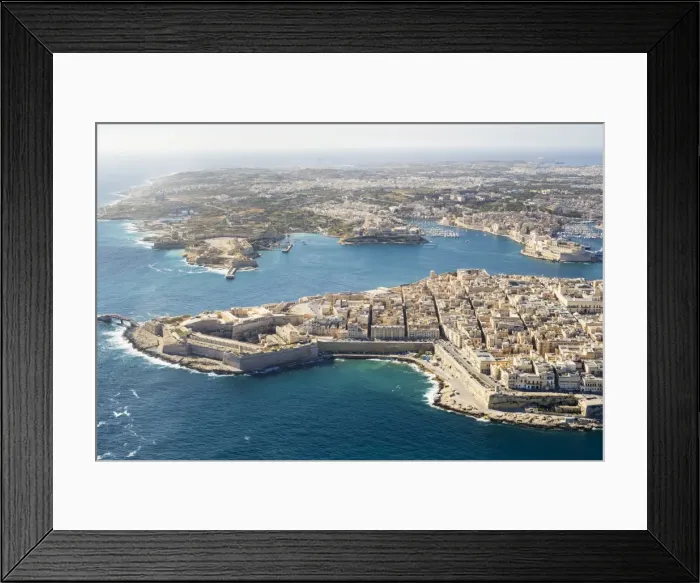 Framed Print : Malta, South Eastern Region, Valletta. Aerial view of Valletta, Grand Harbour Framed Print : Malta, South Eastern Region, Valletta. Aerial view of Valletta, Grand Harbour