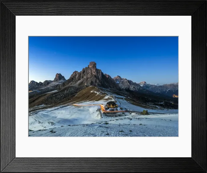 Framed Print : Evening view over Giau Pass (or Passo Giau) high mountain pass in the Dolomites, Veneto Framed Print : Evening view over Giau Pass (or Passo Giau) high mountain pass in the Dolomites, Veneto