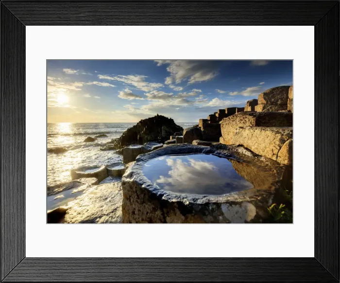 Framed Print : Europe, Northern Ireland, Giants Causeway at sunset Framed Print : Europe, Northern Ireland, Giants Causeway at sunset