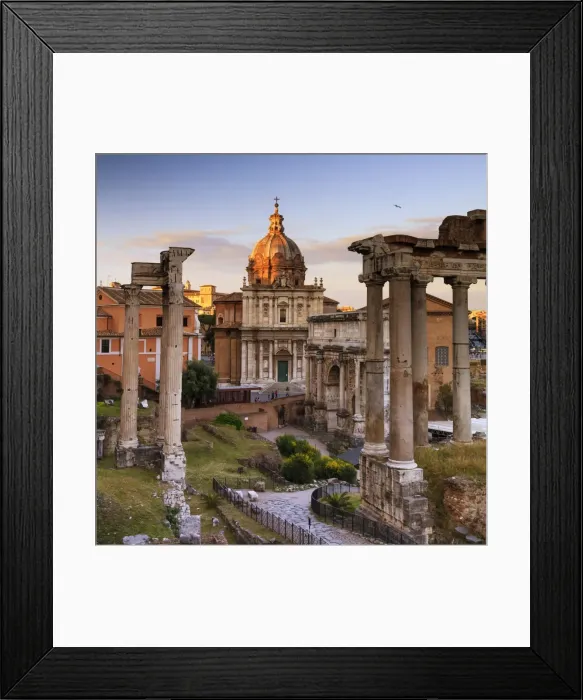 Framed Print : Italy, Rome, Colosseum and Roman Forum at sunset Framed Print : Italy, Rome, Colosseum and Roman Forum at sunset