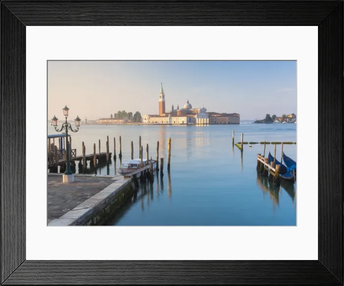 Framed Print : Europe, Italy, Veneto, Venice. Classic view of St. George major island at sunrise