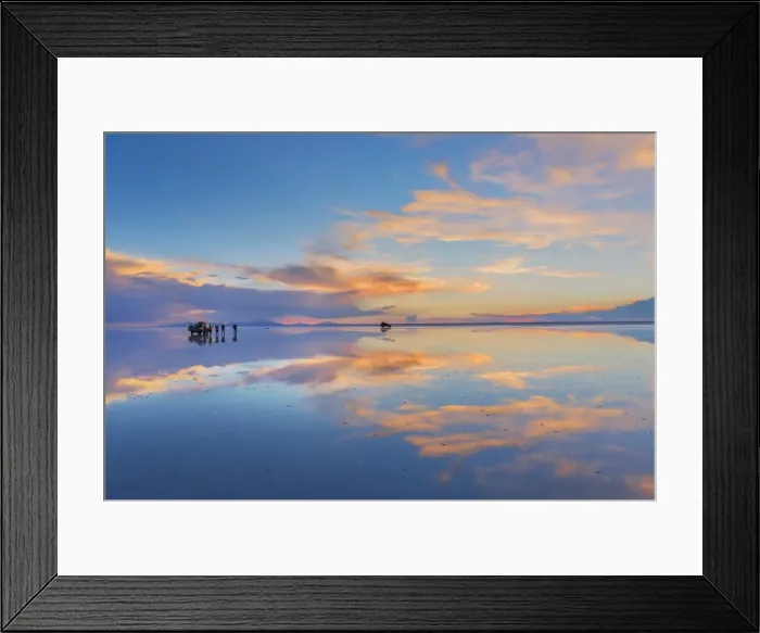 Framed Print : South America, Andes, Altiplano, Bolivia, Salar de Uyuni at sunset Framed Print : South America, Andes, Altiplano, Bolivia, Salar de Uyuni at sunset