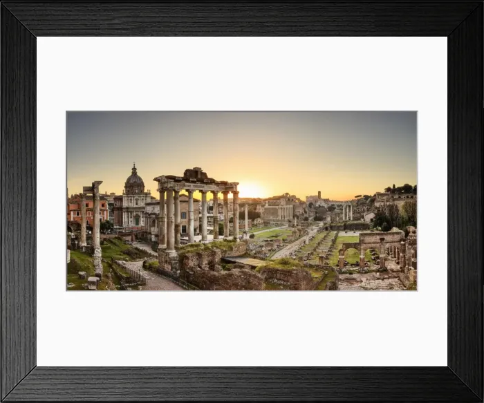 Framed Print : Italy, Rome, Colosseum and Roman Forum at sunrise Framed Print : Italy, Rome, Colosseum and Roman Forum at sunrise