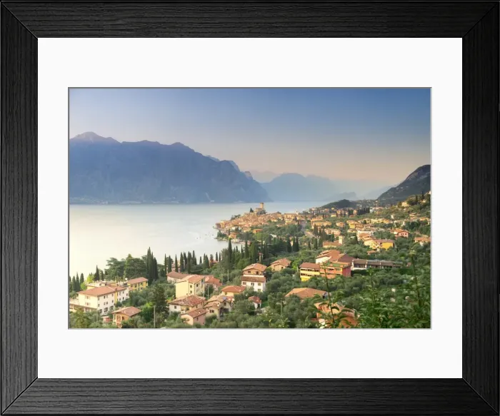 Framed Print : Italy. Veneto. Verona district. Lake Garda. Malcesine. Scaligero castle Framed Print : Italy. Veneto. Verona district. Lake Garda. Malcesine. Scaligero castle