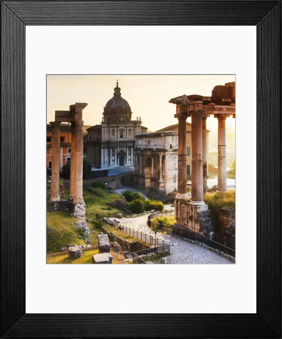 Framed Print : Italy, Rome, Colosseum and Roman Forum at sunrise Framed Print : Italy, Rome, Colosseum and Roman Forum at sunrise