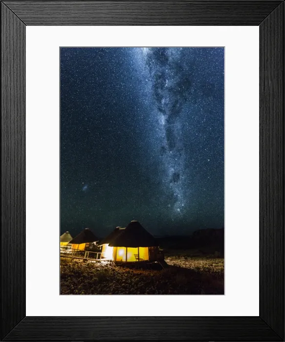 Framed Print : Starry night in Namibia at the Sossus dune lodge, Africa Framed Print : Starry night in Namibia at the Sossus dune lodge, Africa