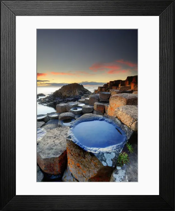 Framed Print : Europe, Northern Ireland, Giants Causeway at sunset Framed Print : Europe, Northern Ireland, Giants Causeway at sunset