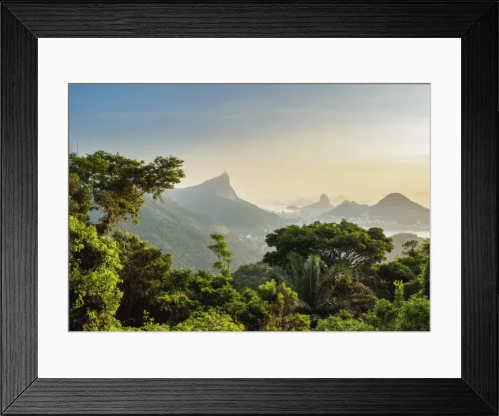 Framed Print : View from Vista Chinesa over Tijuca Forest towards Rio de Janeiro, Brazil Framed Print : View from Vista Chinesa over Tijuca Forest towards Rio de Janeiro, Brazil