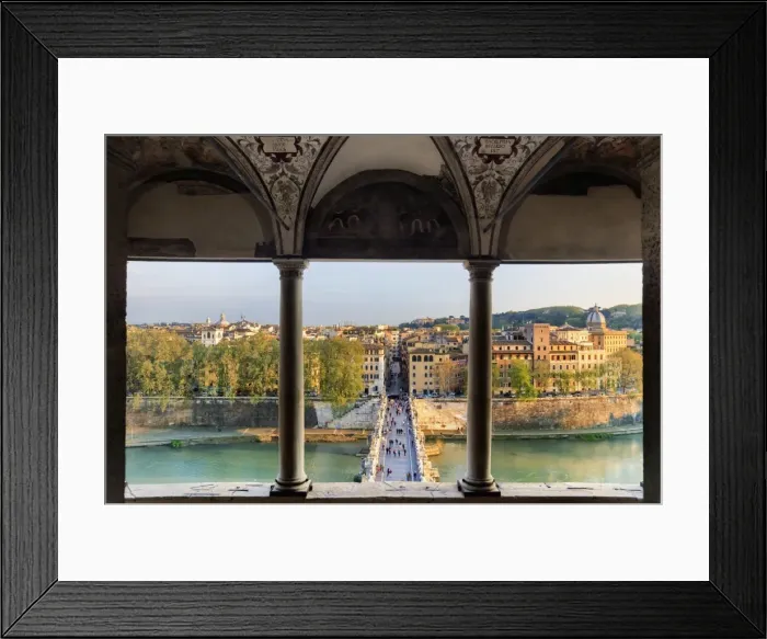Framed Print : Italy, Rome, Mausoleum of Hadrian (known as Castel Sant Angelo) with Ponte dell Angelo Framed Print : Italy, Rome, Mausoleum of Hadrian (known as Castel Sant Angelo) with Ponte dell Angelo