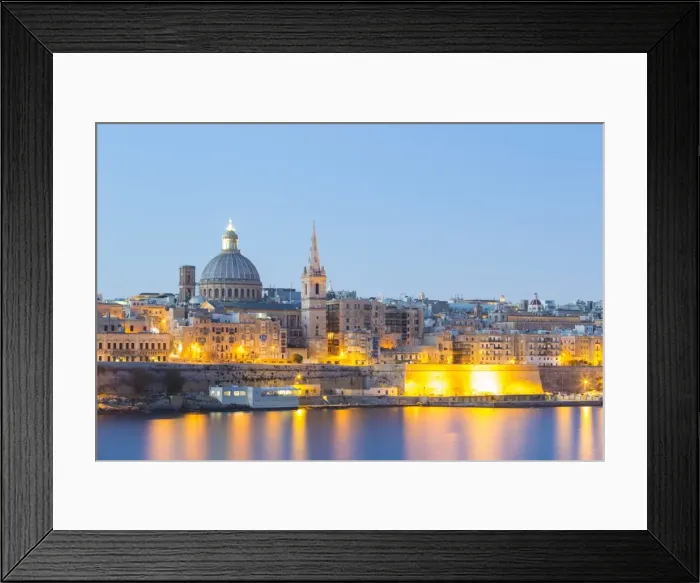Framed Print : Malta, South Eastern Region, Valletta. The view from Sliema across Marsamxett Harbour Framed Print : Malta, South Eastern Region, Valletta. The view from Sliema across Marsamxett Harbour