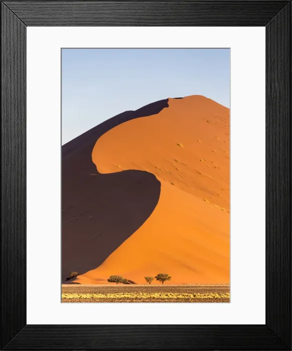 Framed Print : Africa, Namibia, Namib Desert, Sossusvlei, dunes at sunrise