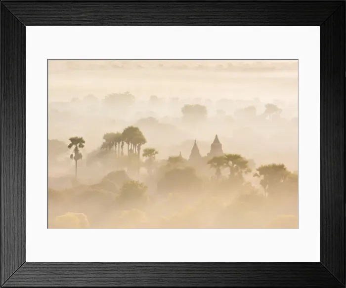 Framed Print : Pagodas from the air at sunrise, Bagan, Myanmar Framed Print : Pagodas from the air at sunrise, Bagan, Myanmar