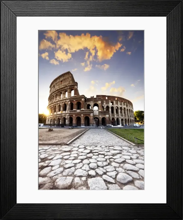 Framed Print : Italy, Rome, Colosseum and Roman Forum at sunrise Framed Print : Italy, Rome, Colosseum and Roman Forum at sunrise