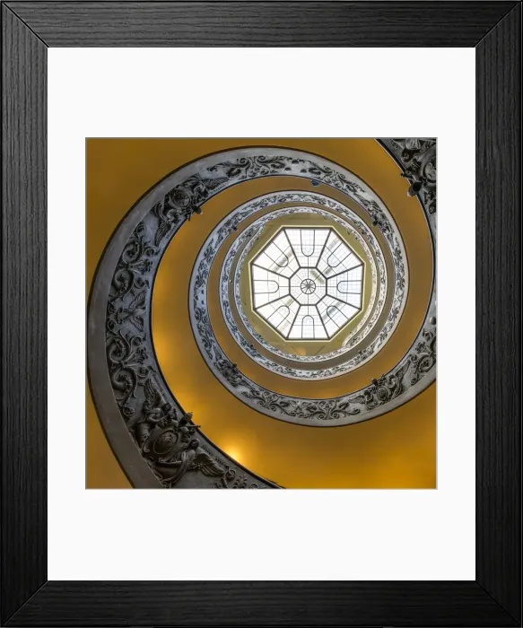 Framed Print : Spiral staircase in the Vatican museum, Rome, Italy