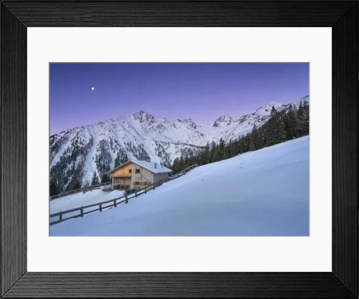 Framed Print : Revo alm at night Europe, Italy, Trentino Alto Adige region, Trento district, Non valley Framed Print : Revo alm at night Europe, Italy, Trentino Alto Adige region, Trento district, Non valley