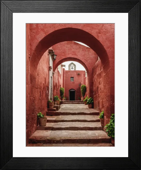Framed Print : Sevilla Street, Santa Catalina Monastery, Arequipa, Peru