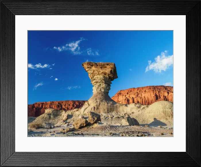 Framed Print : The Mushroom Rock Formation, Ischigualasto Provincial Park, UNESCO World Heritage Site Framed Print : The Mushroom Rock Formation, Ischigualasto Provincial Park, UNESCO World Heritage Site