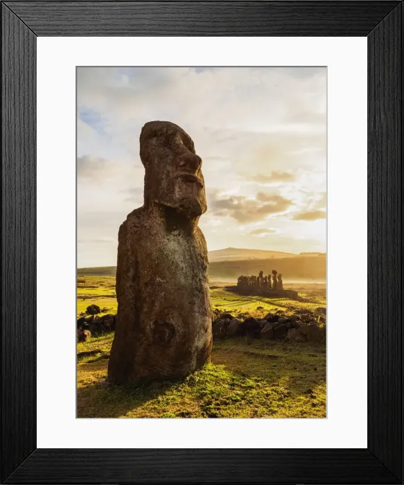 Framed Print : Moais in Ahu Tongariki, Rapa Nui National Park, Easter Island, Chile Framed Print : Moais in Ahu Tongariki, Rapa Nui National Park, Easter Island, Chile