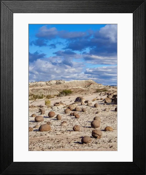 Framed Print : Cancha de bochas, Bowls Pitch Rock Formation, Ischigualasto Provincial Park, UNESCO
