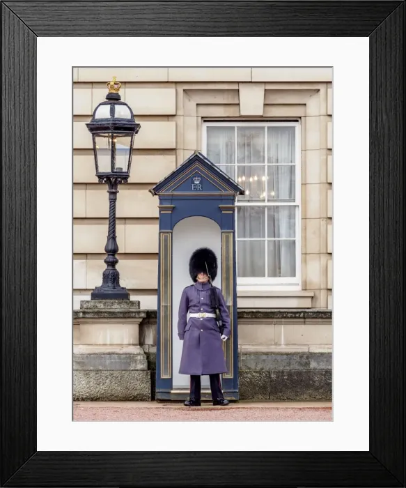 Framed Print : Guard at Buckingham Palace, London, England, United Kingdom