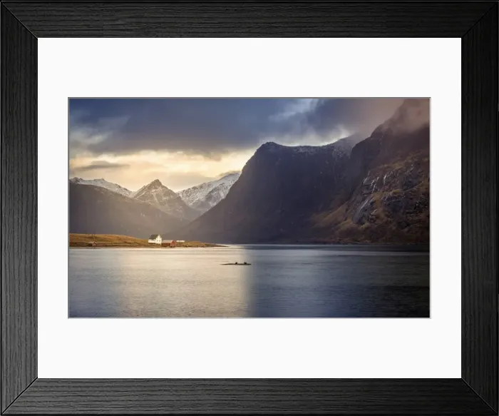 Framed Print : Lofoten Island landscape, Lofoten Islands, Norway