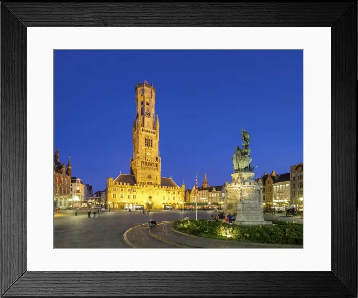 Framed Print : Belgium, West Flanders (Vlaanderen), Bruges (Brugge). Belfort van Brugge belfry tower Framed Print : Belgium, West Flanders (Vlaanderen), Bruges (Brugge). Belfort van Brugge belfry tower