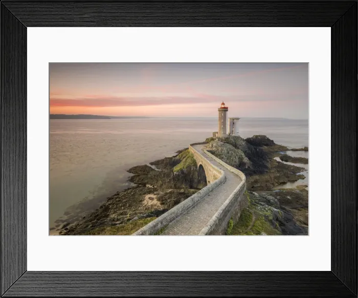Framed Print : Petit Minou lightouse at sunrise. Plouzane, Finistere, Brittany, France