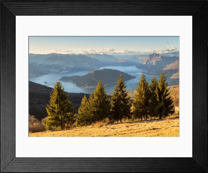 Framed Print : Iseo lake at sunset view from Colmi of Sulzano, Brescia province, Italy, Lombardy Framed Print : Iseo lake at sunset view from Colmi of Sulzano, Brescia province, Italy, Lombardy