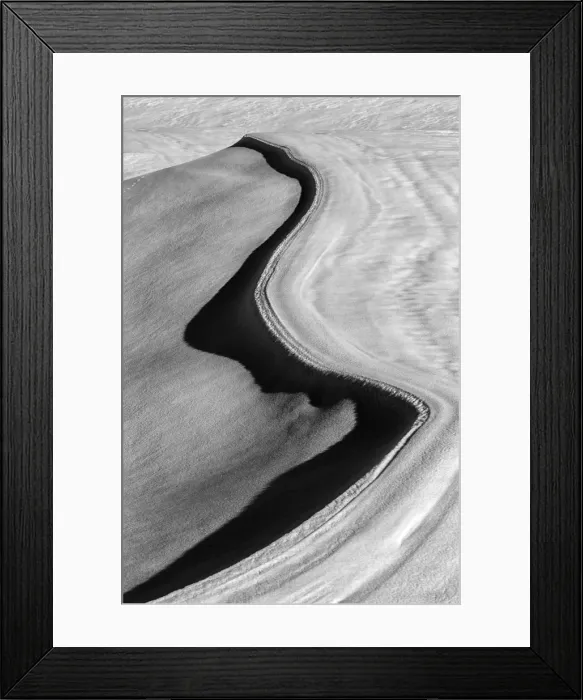 Framed Print : Italy, Umbria, Sibillini National Park, Patterns on the snow
