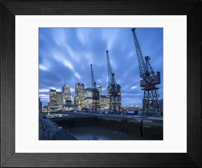 Framed Print : Canary Wharf at dusk, London, UK