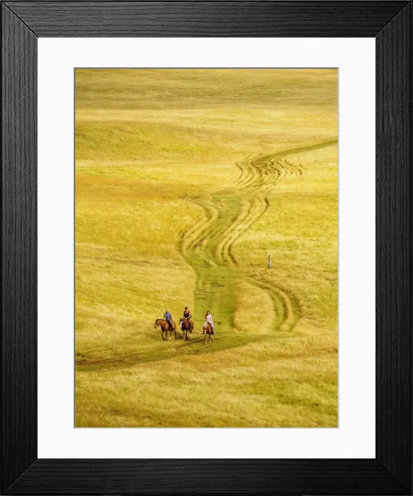 Framed Print : Horse Ride up the Maunga Terevaka, Easter Island, Chile