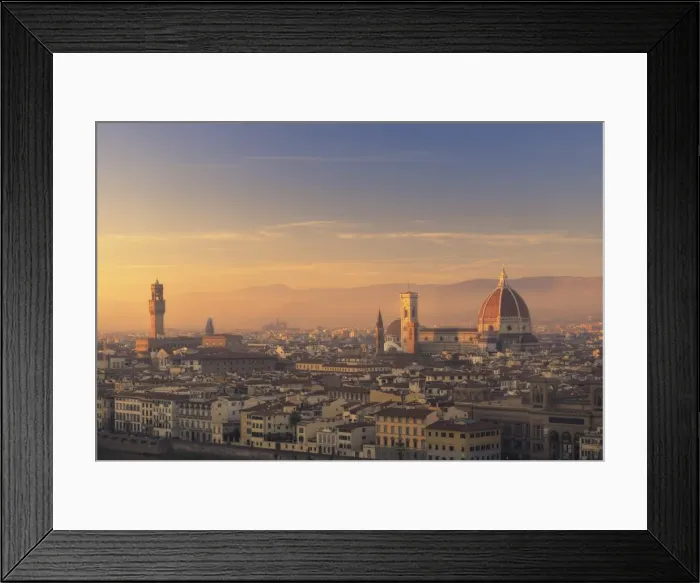 Framed Print : Florence, Tuscany, Italy. Panoramic view of Florence from Piazzale Michelangelo