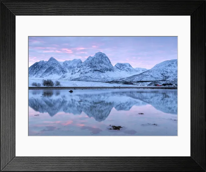 Framed Print : Rakeltinden is reflected in the fjord. Storsteinnes, Balsfjorden, Lyngen Alps, Troms Framed Print : Rakeltinden is reflected in the fjord. Storsteinnes, Balsfjorden, Lyngen Alps, Troms