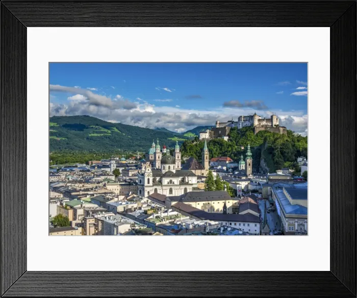 Framed Print : View over the old town and Hohensalzburg Castle, Salzburg, Austria Framed Print : View over the old town and Hohensalzburg Castle, Salzburg, Austria