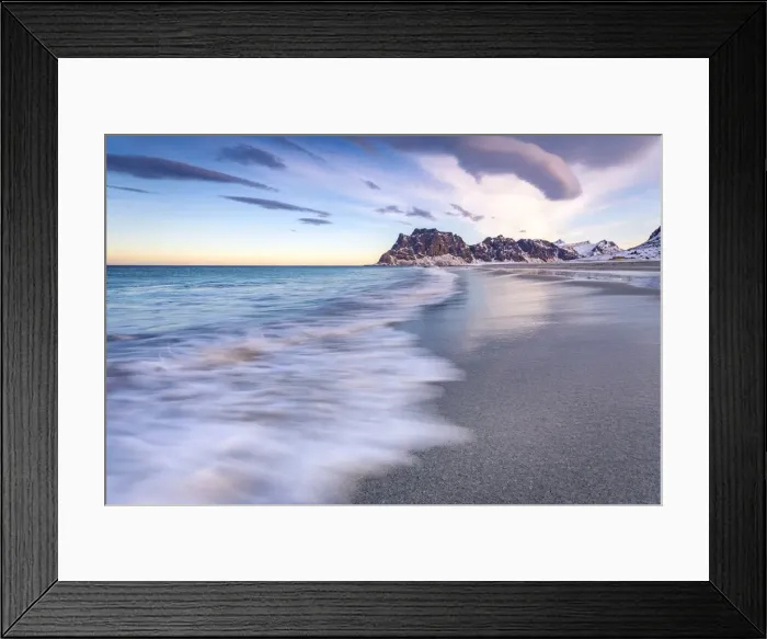 Framed Print : Uttakleiv beach, Lofoten Island, Norway Framed Print : Uttakleiv beach, Lofoten Island, Norway