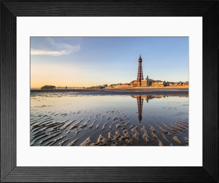 Framed Print : Europe, England, Lancashire, Blackpool, Blackpool Tower and Beach Framed Print : Europe, England, Lancashire, Blackpool, Blackpool Tower and Beach
