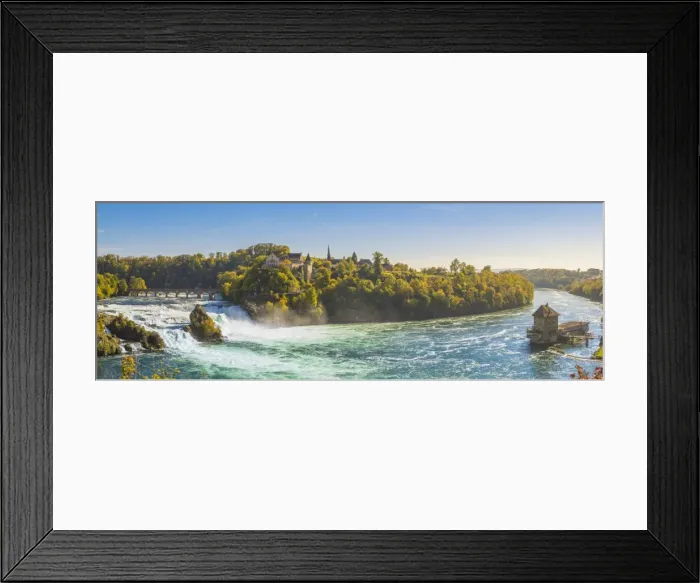 Framed Print : Rhine Falls (Rheinfall) and Laufen Castle, Schaffhausen, Switzerland