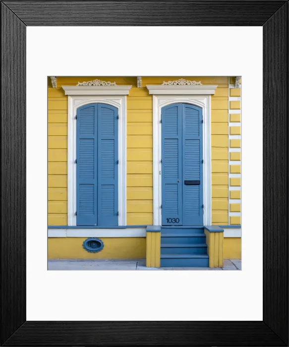 Framed Print : United States, Louisiana, New Orleans. Colorful doors and windows in the French Quarter Framed Print : United States, Louisiana, New Orleans. Colorful doors and windows in the French Quarter