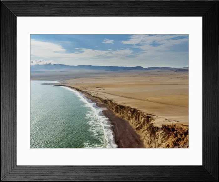 Framed Print : Red Beach, elevated view, Paracas National Reserve, Ica Region, Peru Framed Print : Red Beach, elevated view, Paracas National Reserve, Ica Region, Peru