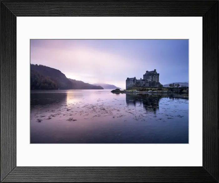 Framed Print : Eilean Donan castle at sunset, Highlands, Scotland