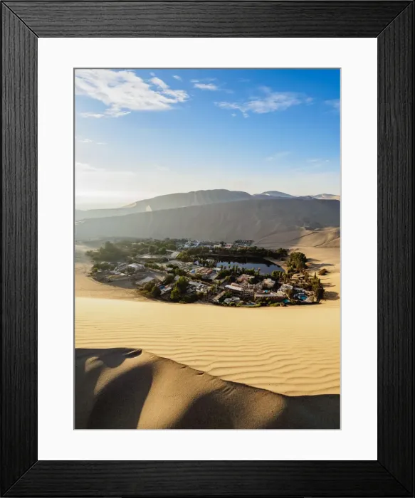 Framed Print : Huacachina Oasis, elevated view, Ica Region, Peru Framed Print : Huacachina Oasis, elevated view, Ica Region, Peru