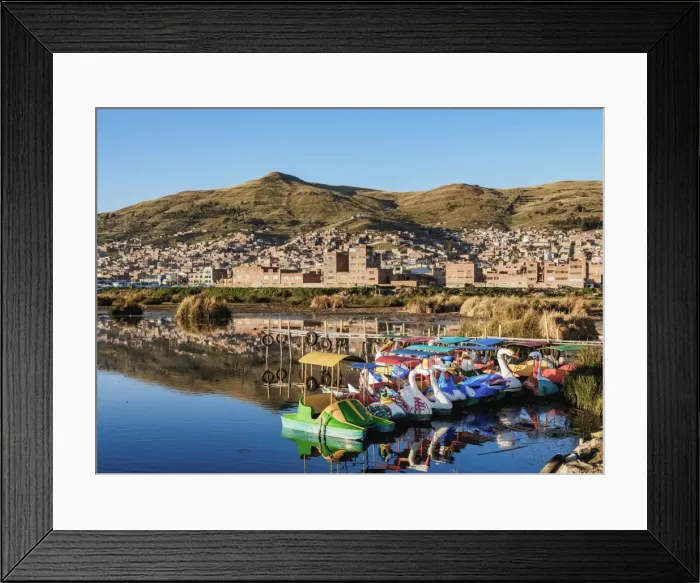 Framed Print : Lake Titicaca and Cityscape of Puno, Peru Framed Print : Lake Titicaca and Cityscape of Puno, Peru