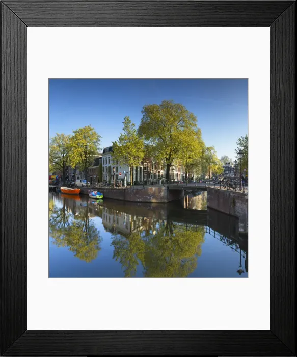Framed Print : Lijnbaansgracht canal, Amsterdam, Netherlands
