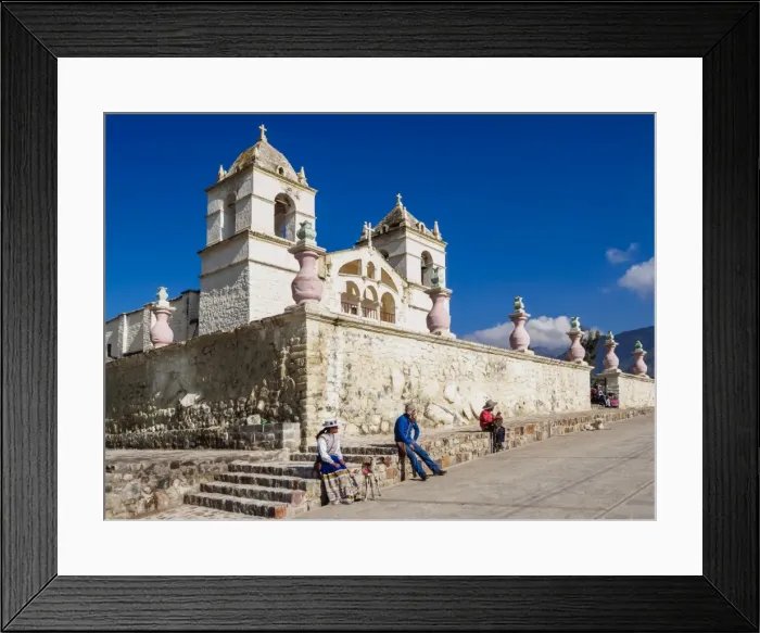 Framed Print : Church in Maca, Colca Valley, Arequipa Region, Peru