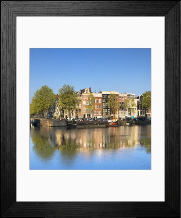 Framed Print : Amstel River, Amsterdam, Netherlands Framed Print : Amstel River, Amsterdam, Netherlands