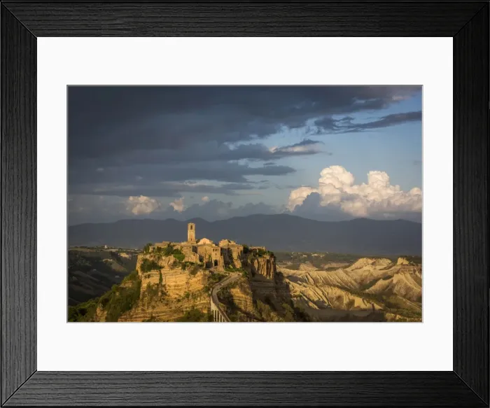 Framed Print : europe, Italy, Lazio. Civita di Bagnoregio at sunset Framed Print : europe, Italy, Lazio. Civita di Bagnoregio at sunset