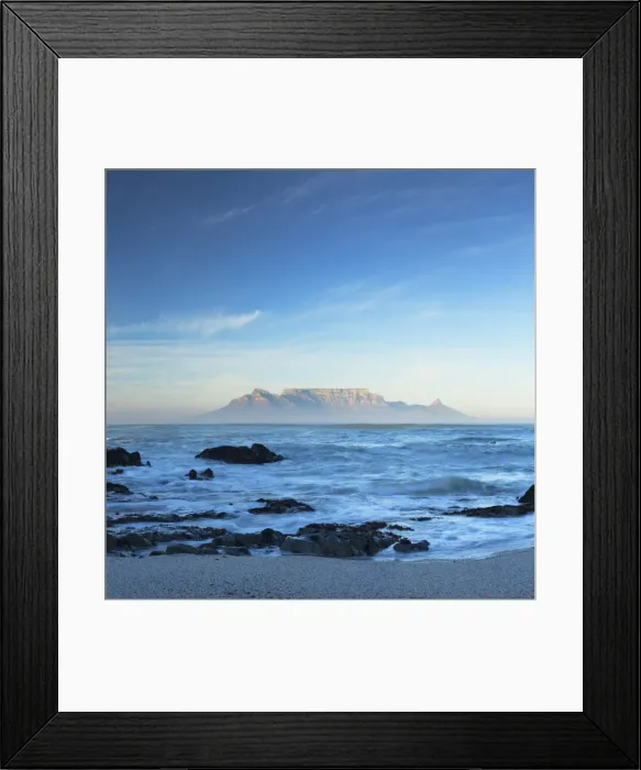 Framed Print : View of Table Mountain from Big Bay, Cape Town, Western Cape, South Africa Framed Print : View of Table Mountain from Big Bay, Cape Town, Western Cape, South Africa