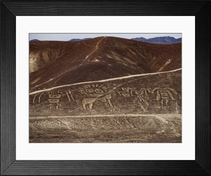 Framed Print : The Paracas Family Geoglyph, Palpa, Ica Region, Peru Framed Print : The Paracas Family Geoglyph, Palpa, Ica Region, Peru