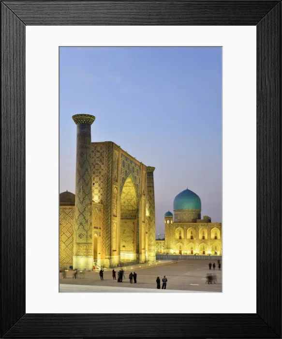 Framed Print : The Registan square and Ulugh Beg Madrasah. A Unesco World Heritage Site, Samarkand Framed Print : The Registan square and Ulugh Beg Madrasah. A Unesco World Heritage Site, Samarkand
